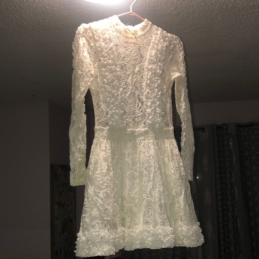 Vera Pola long-sleeved white dress small